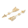 Brass Micro Pave Clear Cubic Zirconia Pendants ZIRC-P086-24G-2