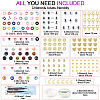 DIY Flat Round/Disc Handmade Polymer Clay Beaded Bracelets Jewelry Making Kits DIY-YW0012-94-2