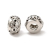 Rack Plating Brass Micro Pave Cubic Zirconia European Beads KK-C010-01-2