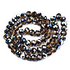 Electroplate Transparent Glass Beads Strands LS-EGLA-A034-T8mm-Q19-2