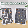 20 Grids Rectangle Felt Wall Mounted Brooch Organizer Display Stands ODIS-WH0038-97-4