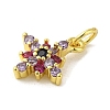 Brass Micro Pave Cubic Zirconia Charms KK-M283-16B-02-2