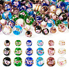 72Pcs 18 Styles Luminous Handmade Gold Sand Lampwork Beads LAMP-TA0001-39-1