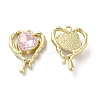 Glass Melting Heart Pendant PALLOY-K001-077G-04-1