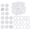 6 Bags 2 Styles PET Waterproof Lace Decorative Stickers STIC-SC0001-02B-1