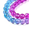 Baking Paint Transparent Glass Beads X-DGLA-M001-8mm-07-3