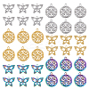 24Pcs 6 Styles 201 Stainless Steel Pendants STAS-DC0013-69-1
