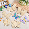 20Pcs 5 Styles Unfinished Wood Cutout AJEW-SC0003-41-4