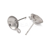 Anti-Tarnish 304 Stainless Steel Stud Earring Findings STAS-S151-01P-C-2