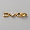 Brass Watch Band Clasps KK-WH0056-90G-1