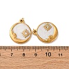 304 Stainless Steel Enamel Pendants STAS-U061-03G-3