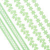 15Yards 3 Styles Polyester Hollow Leaf Ribbons OCOR-TA0002-79A-3