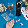 Brass Glass Rhinestone Wine Bottle Charms Decoration HJEW-OC00173-3