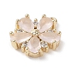 Brass Micro Pave Cubic Zirconia Charms KK-G491-26G-01-2