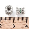 Brass Micro Pave Clear Cubic Zirconia Beads KK-P271-39A-01-3