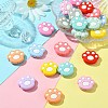 22Pcs 11 Colors Cat Paw Print Food Grade Eco-Friendly Silicone Focal Beads SIL-CJ0001-34-5