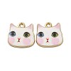 Alloy Enamel Pendants ENAM-V002-04G-2