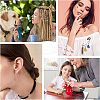 8Pcs 8 Style Bee & Honeycomb Dangle Leverback Earrings for Women HJEW-NB0001-36-7