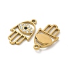 304 Stainless Steel Rhinestone Pendants STAS-I322-36G-02-2