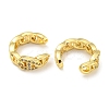 Brass Micro Pave Cubic Zirconia Cuff Earrings EJEW-C104-084G-2