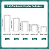 FINGERINSPIRE 5Pcs 5 Styles Column Transparent Acrylic Jewelry Display Pedestals ODIS-FG0001-64-2
