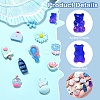 30Pcs 10 Styles Opaque Resin Decoden Cabochons CRES-YW0002-16-4