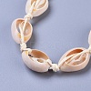 Adjustable Cowrie Shell Braided Bead Bracelets BJEW-JB04272-4