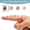 2400Pcs 4 Colors Round CCB Plastic Spacer Beads CCB-PA0001-05B-2