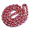 Electroplate Glass Beads Strands EGLA-S194-15A-A14-2