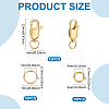 30Pcs 3 Styles Brass & 304 Stainless Steel Jump Rings FIND-ME0001-80-2