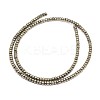 Rondelle Natural Pyrite Beads Strands G-I126-12-6x4mm-2