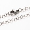 Tarnish Resistant 304 Stainless Steel Rolo Chain Necklaces NJEW-L349-02P-1