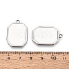 304 Stainless Steel Pendant Cabochon Settings STAS-N108-75P-3