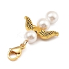 Angel Shell Pearl & Alloy Pendant Decoration HJEW-JM02402-5