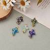 Handmade Millefiori Glass Pendants X-PALLOY-JF00577-5