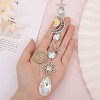 Teardrop Glass Rhinestone Pendant Decoration HJEW-CA0001-55-3