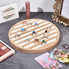 8-Slot Flat Round Bamboo Finger Ring Display Plates RDIS-WH0009-016A-4