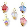Electroplate Glass Charms PALLOY-JF00463-M-1