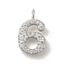 304 Stainless Steel Micro Pave Cubic Zirconia Pendants STAS-H228-01P-06-1