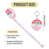 3Pcs Plastic Mini Tape Measure Pendant Keychain KEYC-TADJ0001-04-3