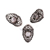 Natural Quartz Crystal Retro Finger Rings RJEW-B067-02R-17-1