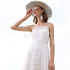 2Pcs 2 Colors Alloy Upper Arm Open Cuff Bangles for Women BJEW-CY0001-02-4
