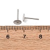 Tarnish Resistant 316 Surgical Stainless Steel Flat Round Blank Peg Stud Earring Settings X-STAS-R073-06-4