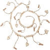 Heart Wooden Beads Hanging Clips HJEW-GO00067-1