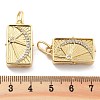 Brass Pave Clear Cubic Zirconia Pendants KK-U009-11C-G-3