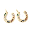 Brass Micro Pave Colorful Cubic Zirconia Charms KK-Q031-40G-02-1