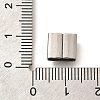 Letter Style 304 Stainless Steel Square Slide Charms STAS-L132-02T-3