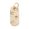 Five Elements Theme Brass Micro Pave Clear Cubic Zirconia Charms KK-F934-02E-G-1