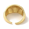 Rack Plating Brass Micro Pave Cubic Zirconia Cuff Ring RJEW-P104-11G-3