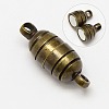 Brass Magnetic Clasps with Loops KK-MC025-AB-NF-1